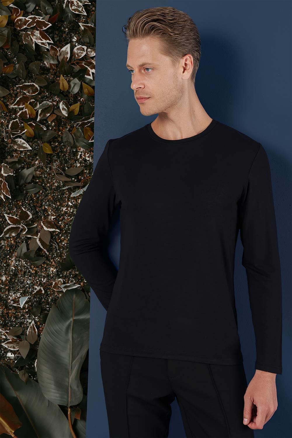 Ts 870 Slim Fit Siyah Spor T-shirt