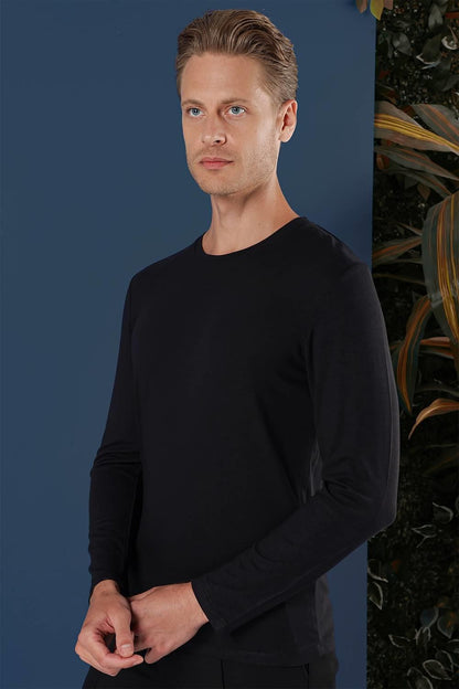 Ts 870 Slim Fit Siyah Spor T-shirt