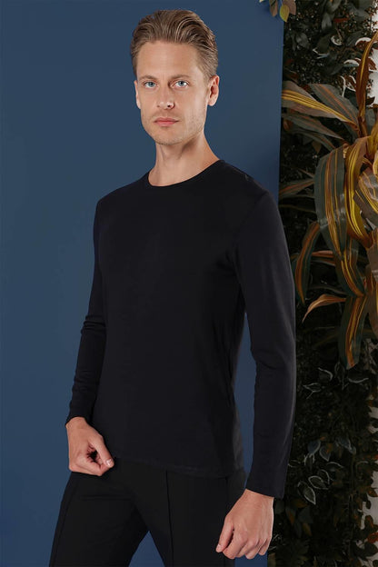 Ts 870 Slim Fit Siyah Spor T-shirt