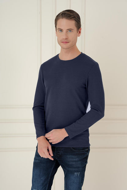 Ts 887 Slim Fit Lacivert T-shirt