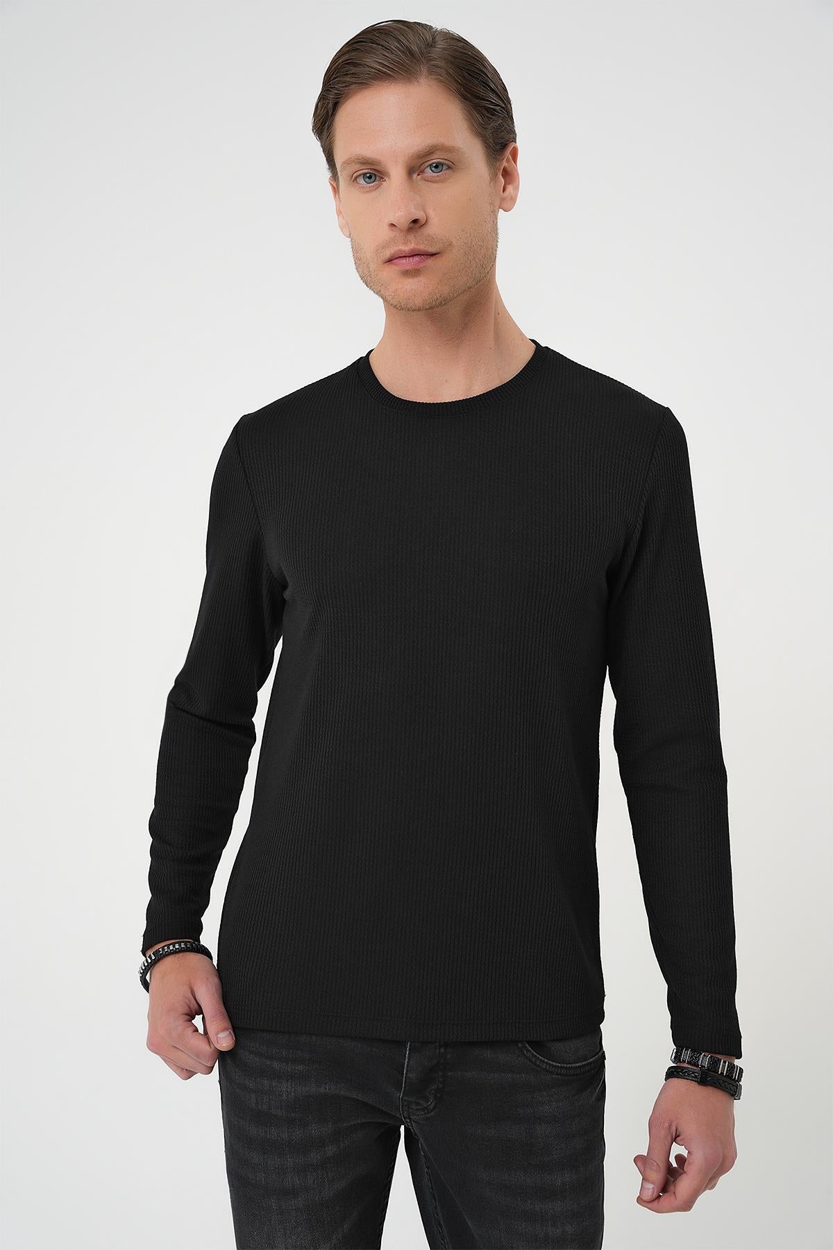 Ts 887 Slim Fit Siyah T-shirt
