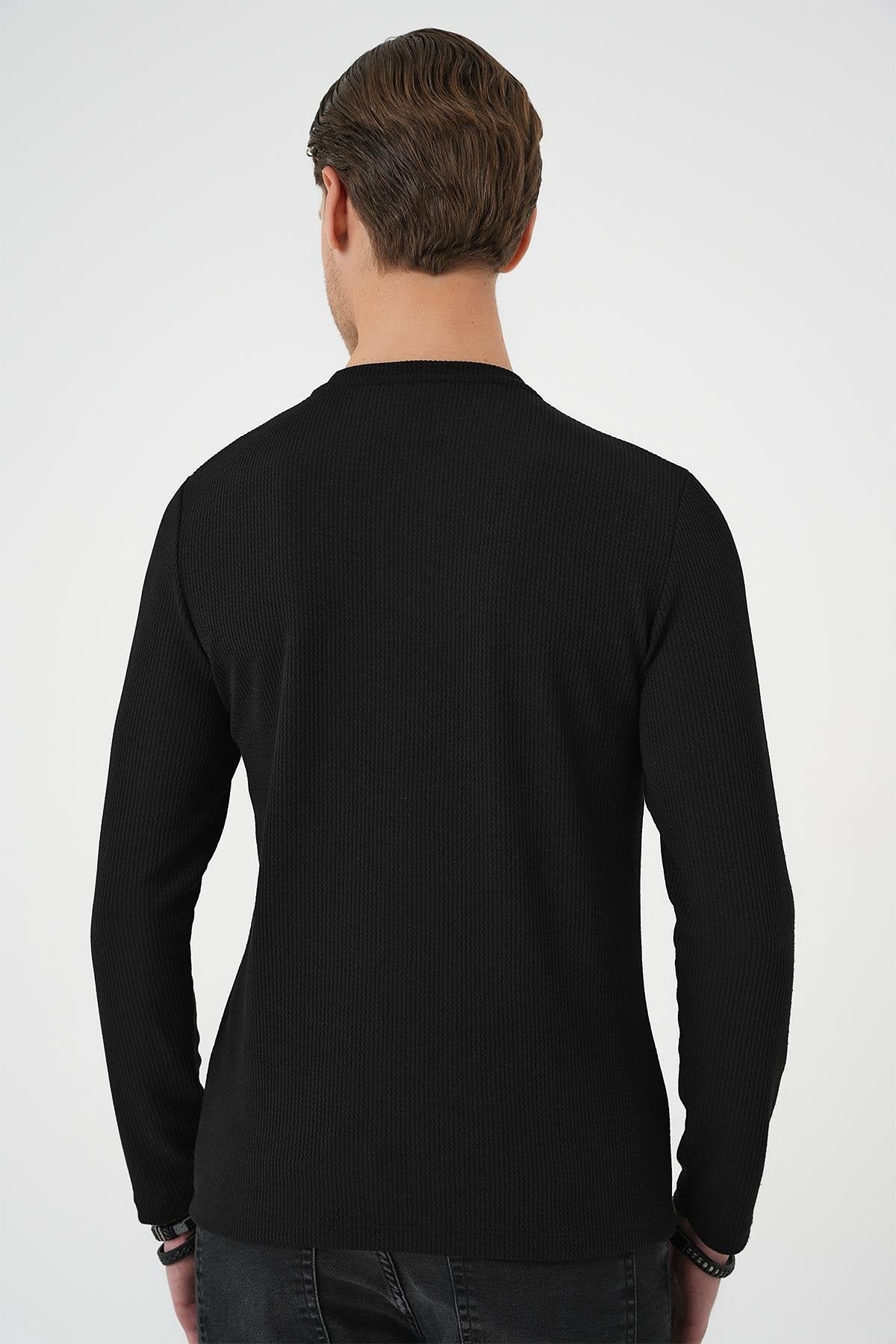 Ts 887 Slim Fit Siyah T-shirt