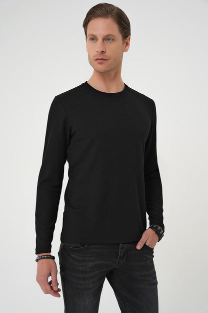Ts 887 Slim Fit Siyah T-shirt