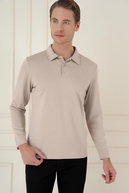 Ts 893 Slim Fit Bej Spor T-shirt