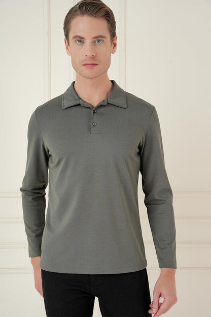 Ts 893 Slim Fit Haki Spor T-shirt