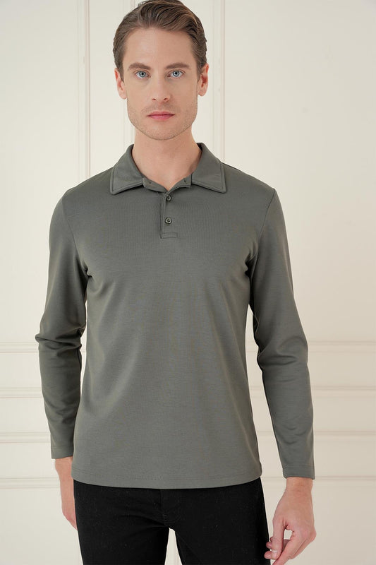 Ts 893 Slim Fit Haki Spor T-shirt