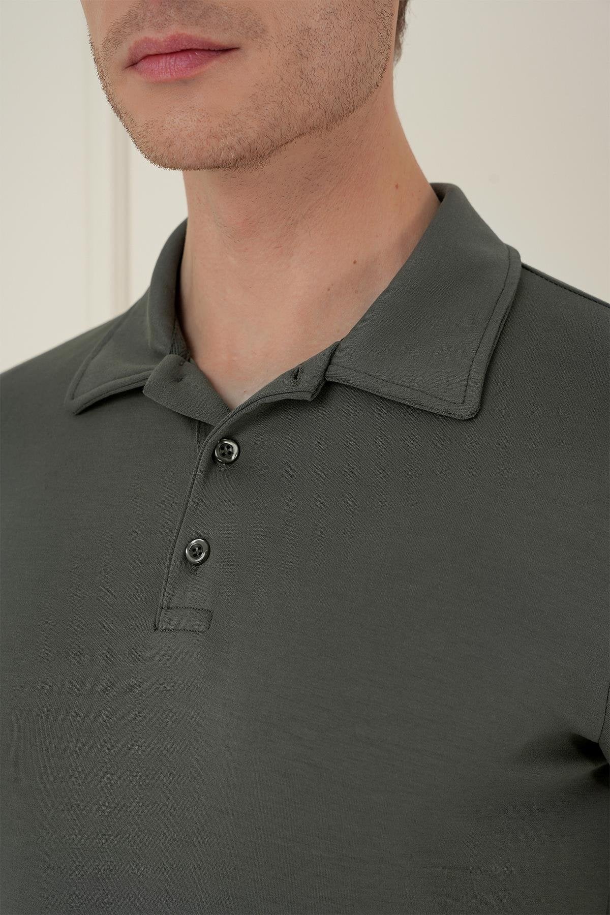 Ts 893 Slim Fit Haki Spor T-shirt