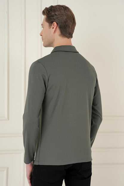 Ts 893 Slim Fit Haki Spor T-shirt