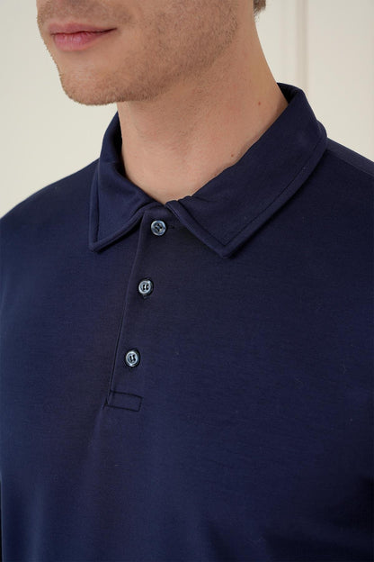 Ts 893 Slim Fit Lacivert Spor T-shirt