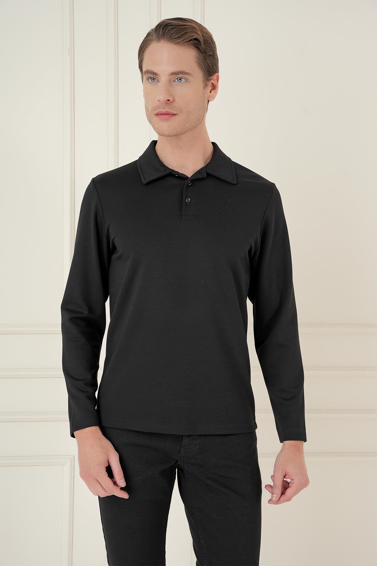 Ts 893 Slim Fit Siyah Spor T-shirt