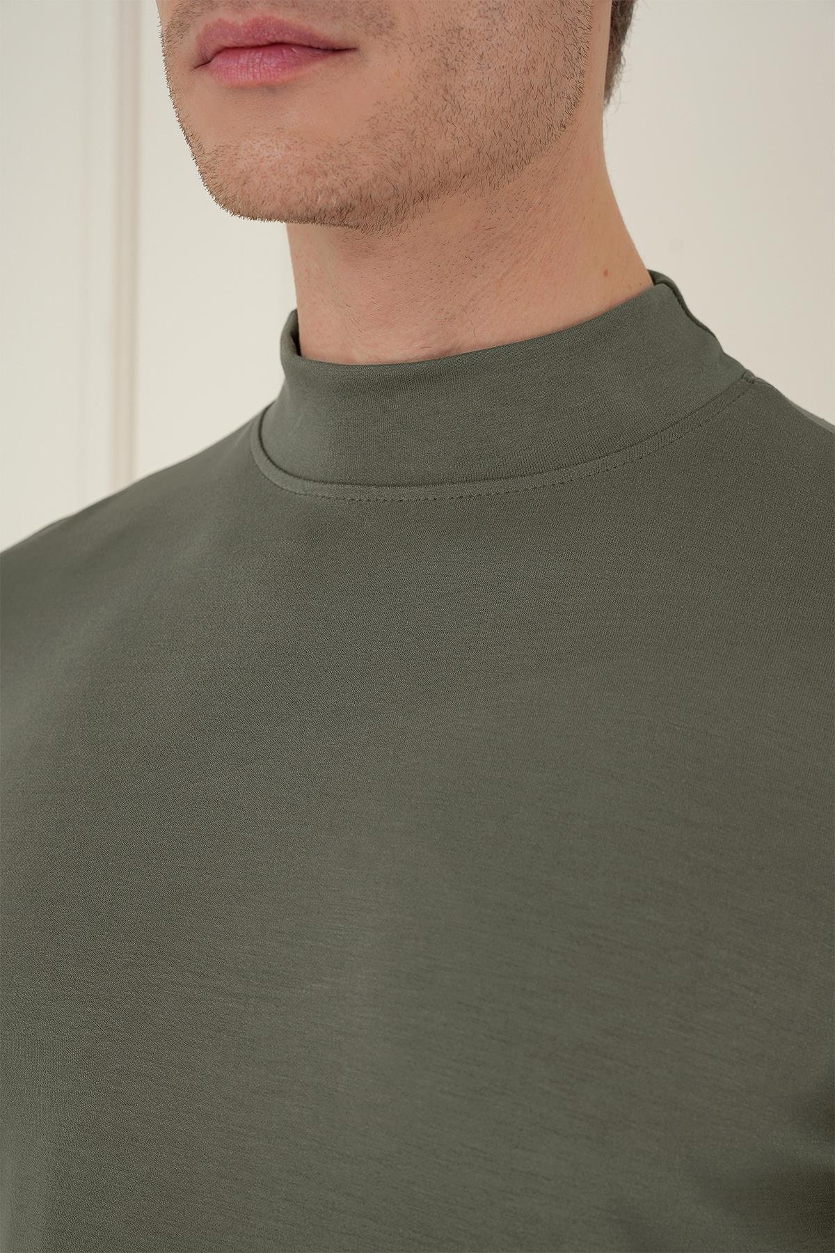 Ts 894 Slim Fit Haki Spor T-shirt