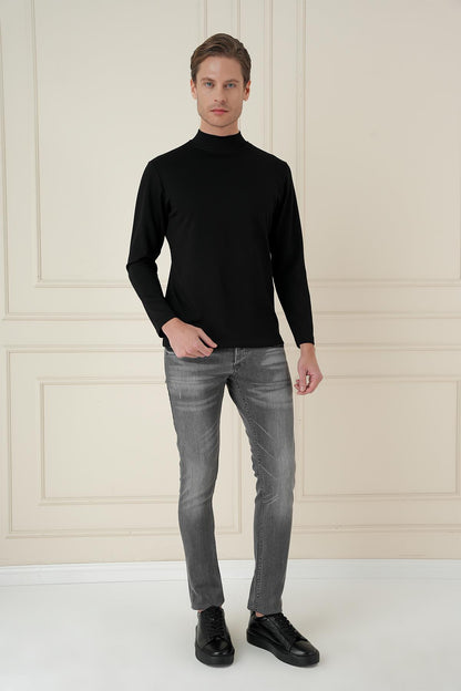 Ts 894 Slim Fit Siyah Spor T-shirt