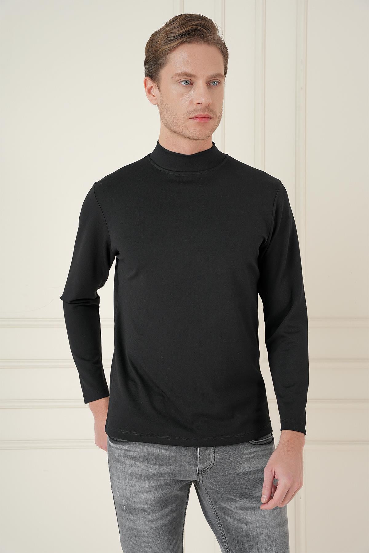 Ts 894 Slim Fit Siyah Spor T-shirt