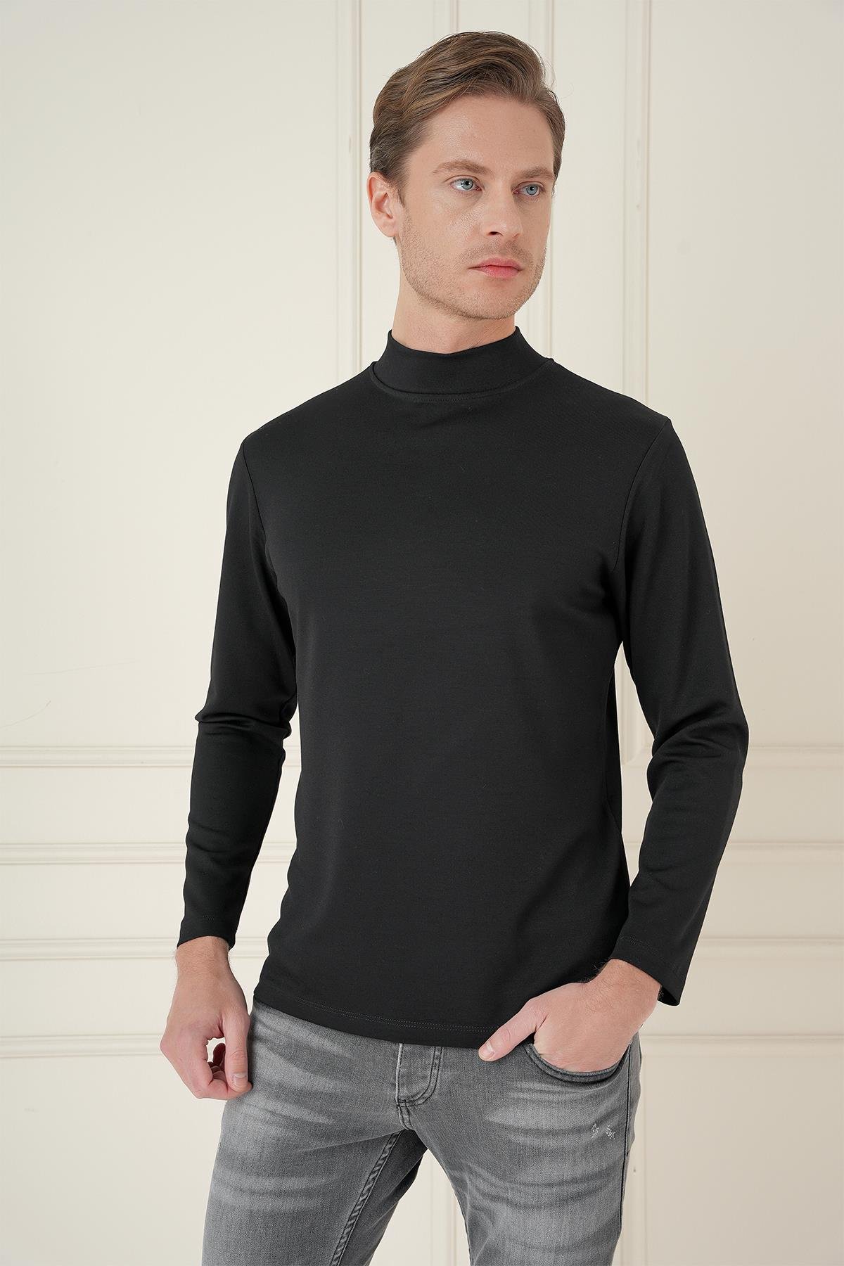 Ts 894 Slim Fit Siyah Spor T-shirt