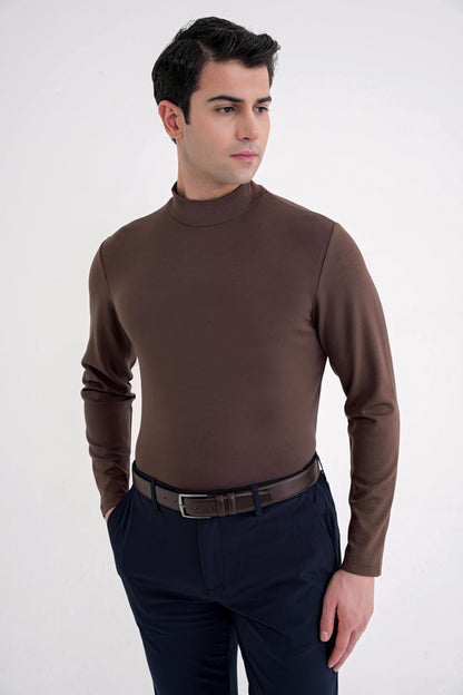 Ts 894 T-shirt Slim Kakao Casual