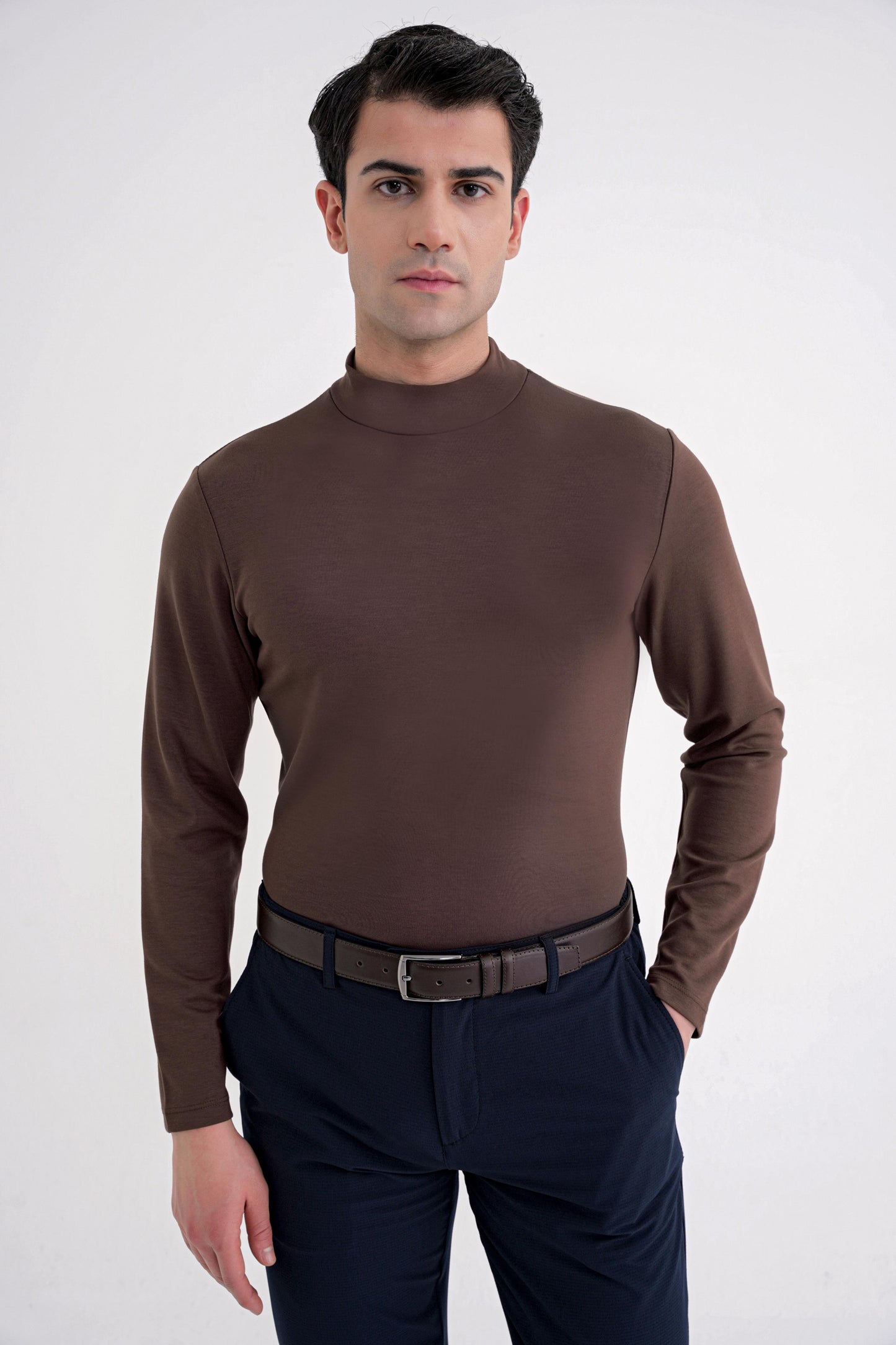 Ts 894 T-shirt Slim Kakao Casual