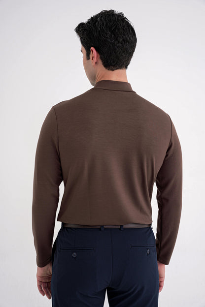 Ts 894 T-shirt Slim Kakao Casual