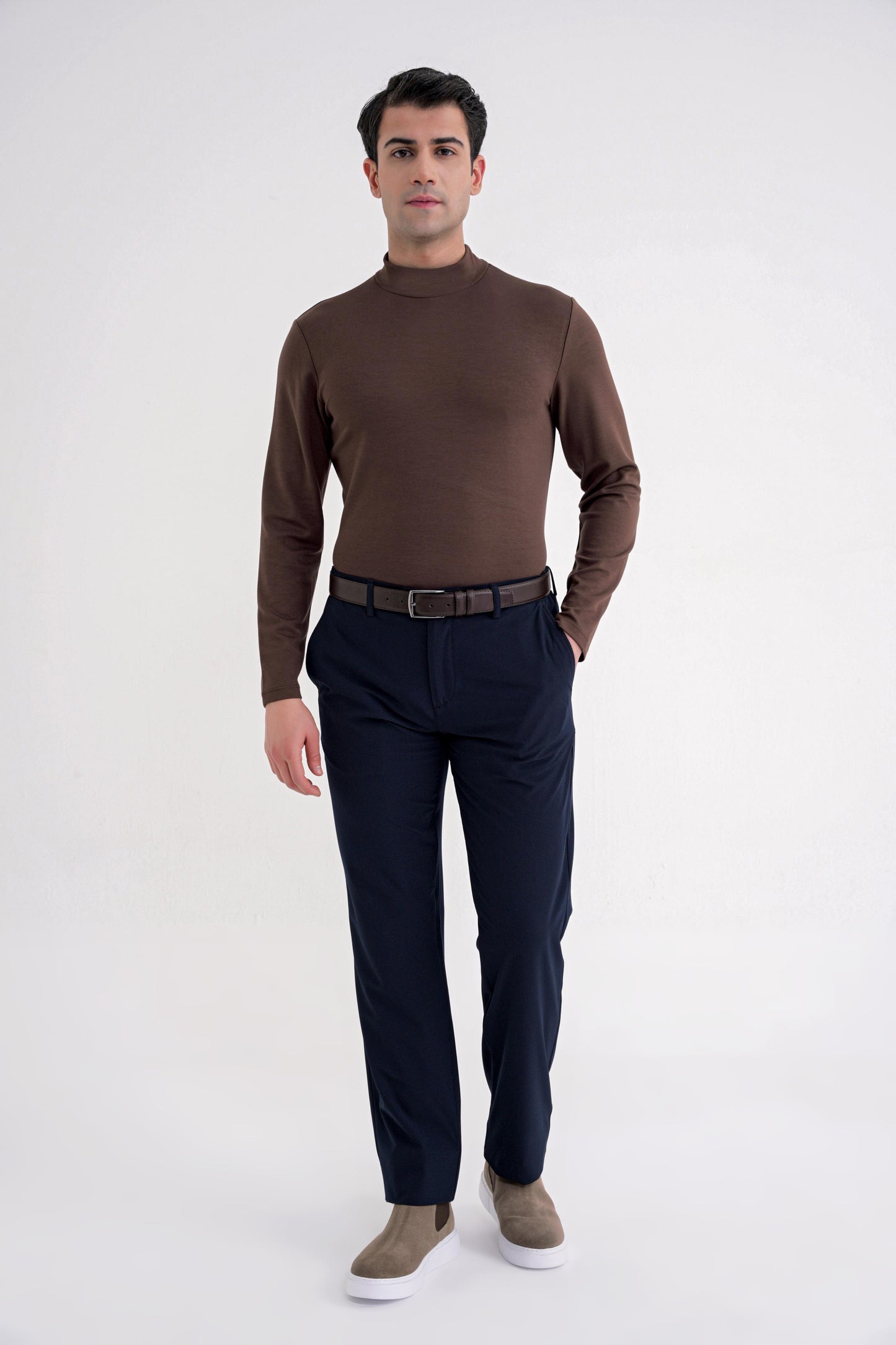 Ts 894 T-shirt Slim Kakao Casual