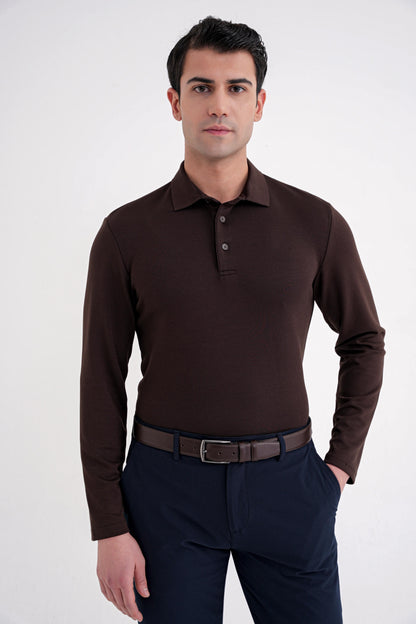 Ts 921 T-shirt Comfort Kahverengi