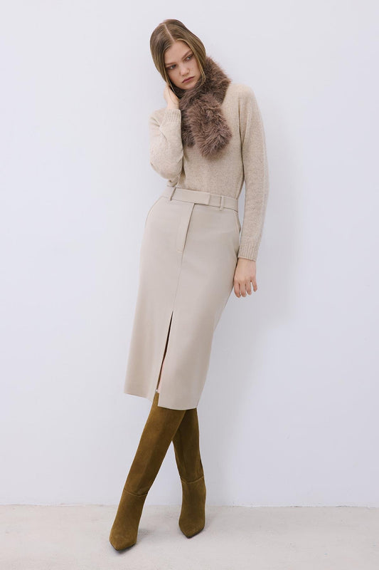 Tüy Dokulu Vizon Kürk Boyunluk