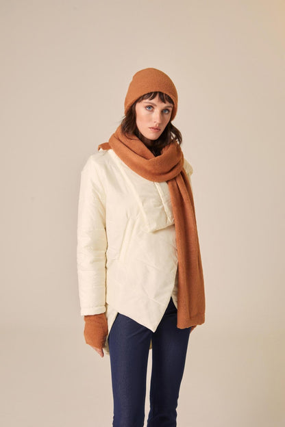 Tüylü Karamel Yumuşak Atkı