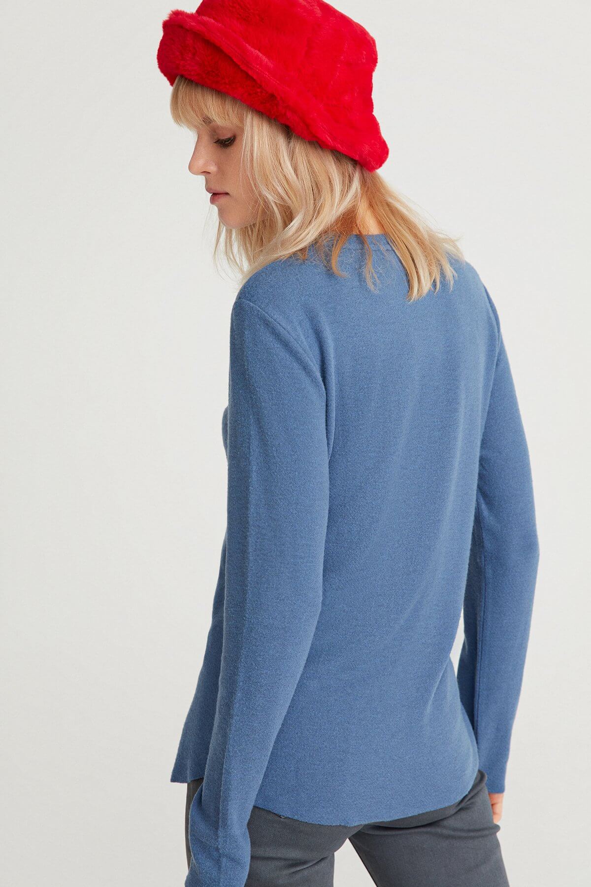 Mavi Uzun Kollu Basic Bluz