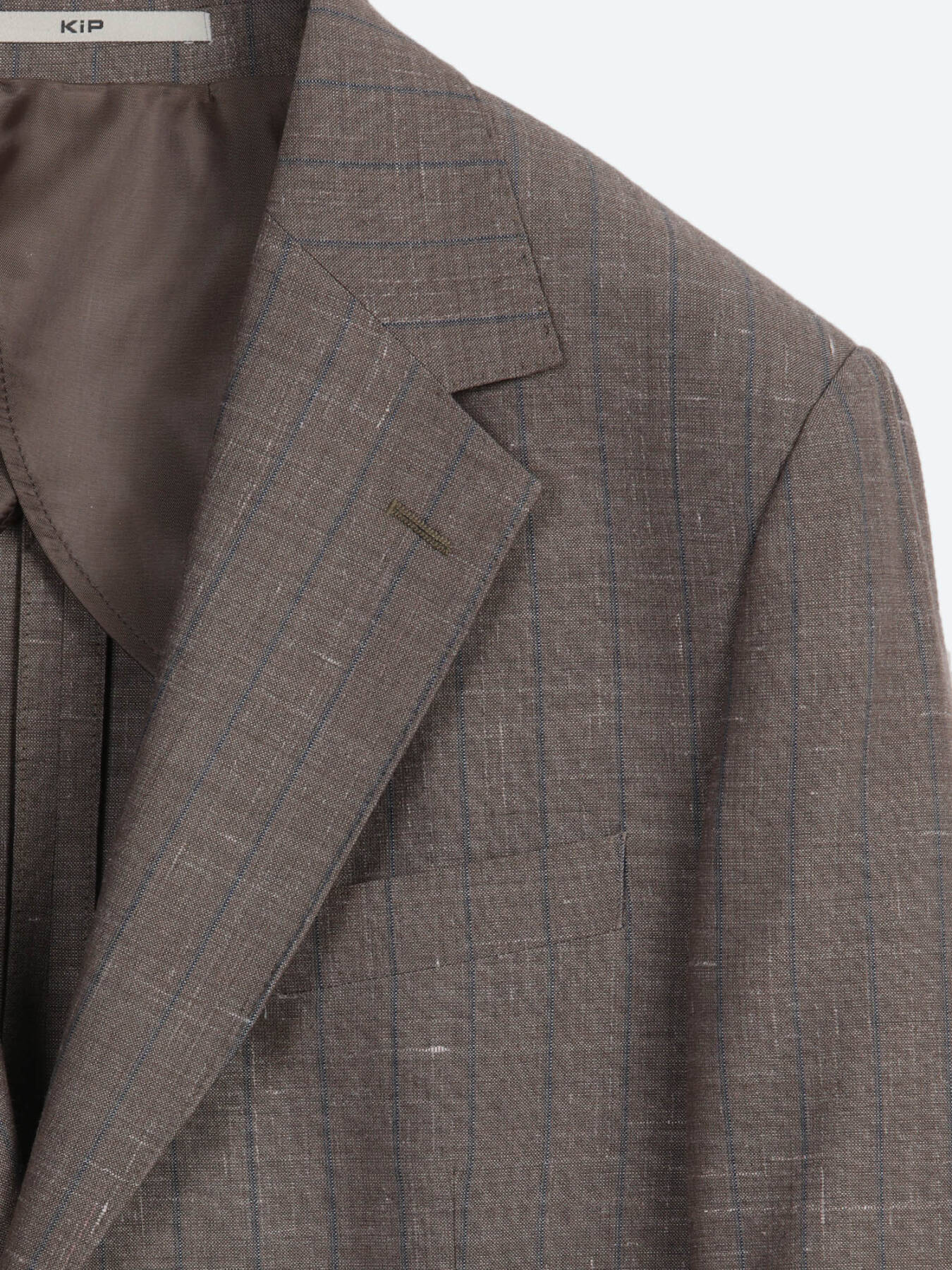 Vizon Çizgili Modern Fit Ipek Karışımlı Takım Elbise