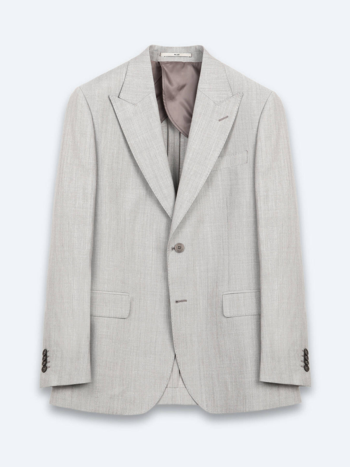 Vizon Desenli Modern Fit Yün Karışımlı Takım Elbise
