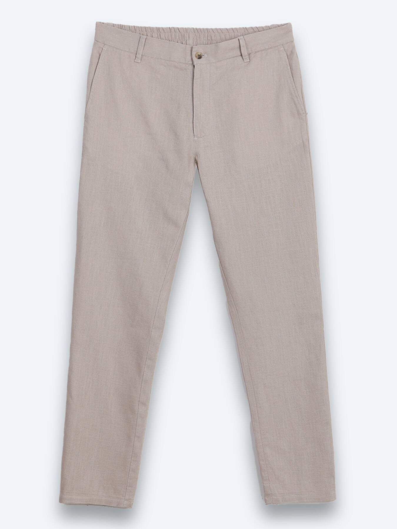 Vizon Dokuma Relaxed Fit Casual Pamuk Karışımlı Pantolon