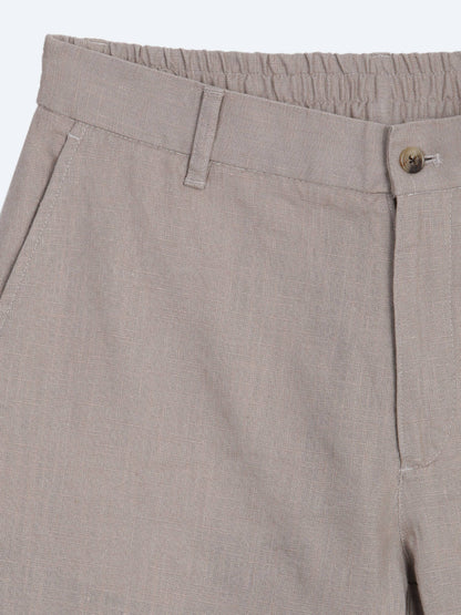 Vizon Dokuma Relaxed Fit Casual Pamuk Karışımlı Pantolon