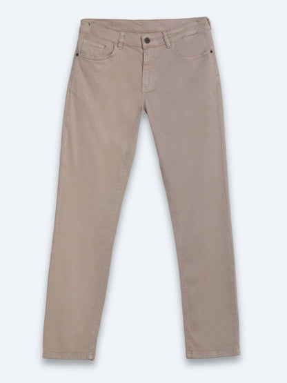 Vizon Dokuma Slim Fit Spor Pamuk Karışımlı Pantolon
