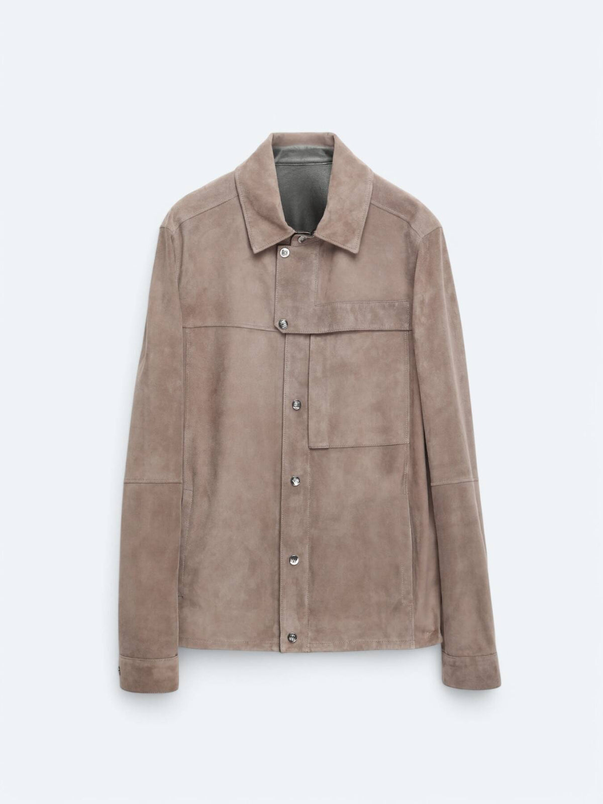 Vizon Regular Fit Gömlek Yaka Smart Casual Deri Mont