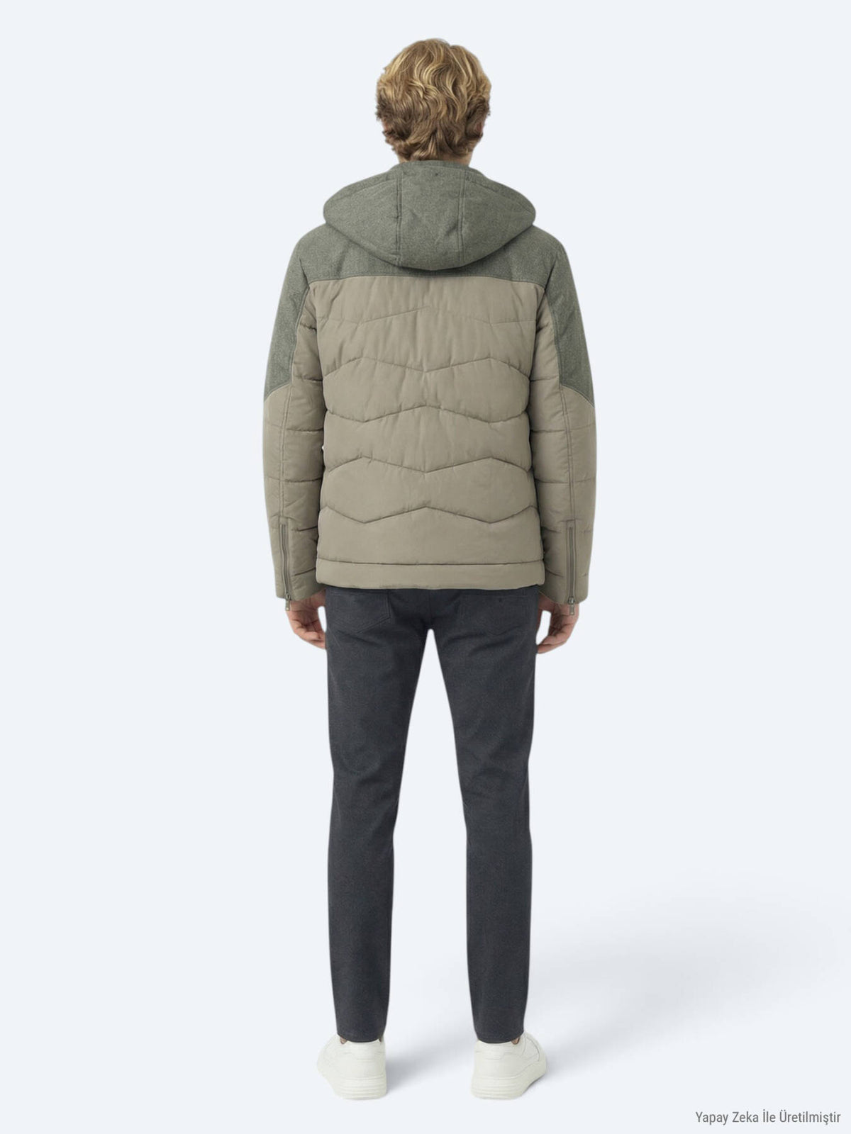Vizon Regular Fit Kapüşonlu Casual Dokuma Mont