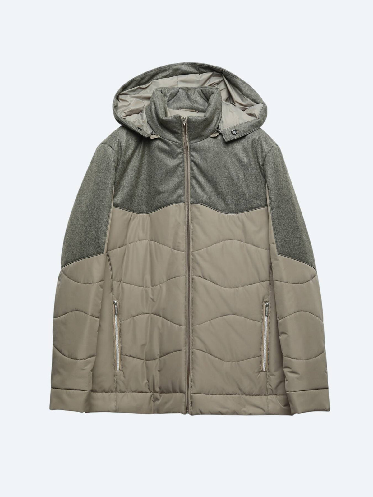 Vizon Regular Fit Kapüşonlu Casual Dokuma Mont