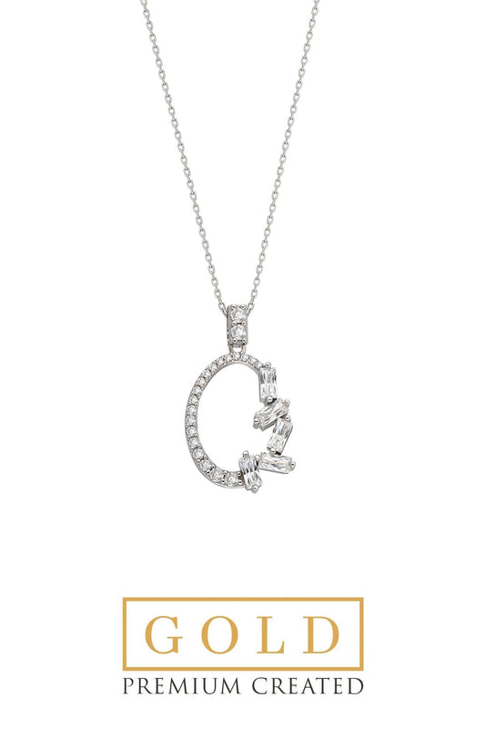 Beyaz Altın Sertifikalı Premium Created Taşlı 42 Cm Kolye Ww04320230142