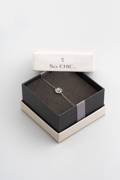 Beyaz Altın Sertifikalı Premium Created Taşlı 19 Cm Baget Bileklik  Ww06560160199