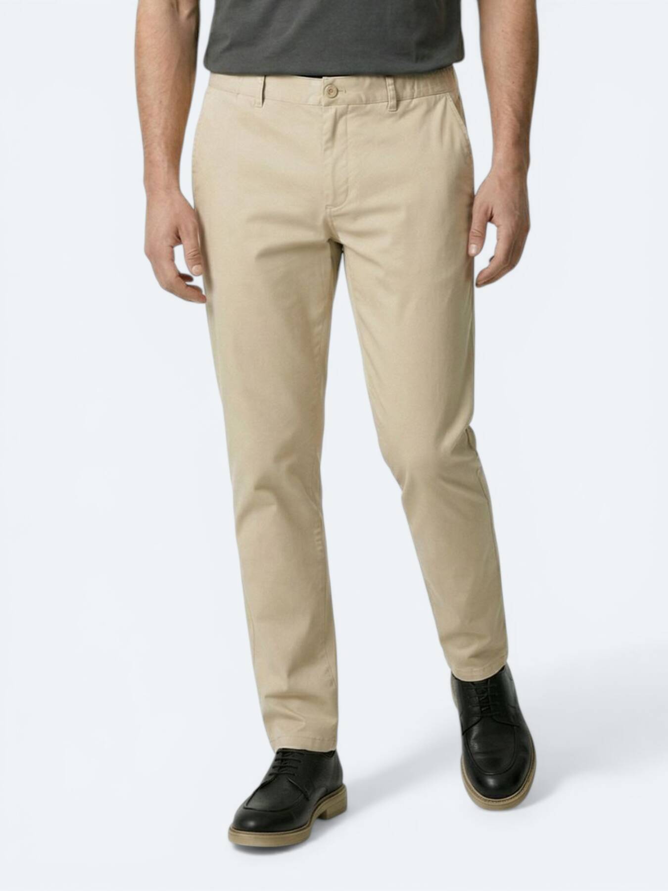 Yağ Yeşili Dokuma Jogging Fit Casual Pamuk Karışımlı Pantolon
