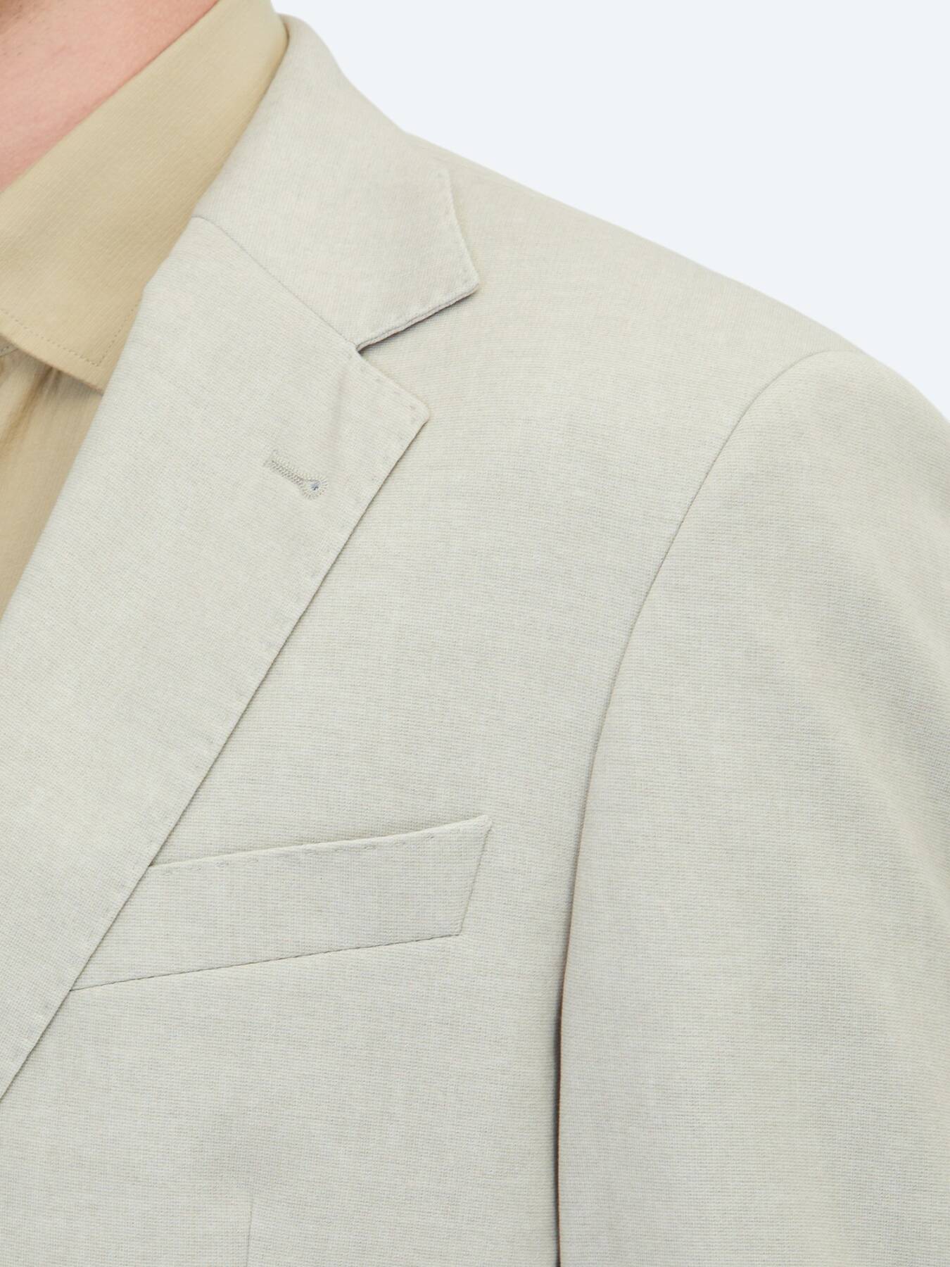 Yağ Yeşili Düz Modern Fit Pamuk Karışımlı Örme Ceket