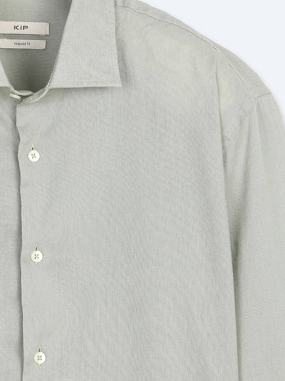 Yeşil Regular Fit Uzun Dokuma Casual Pamuk Karışımlı Gömlek