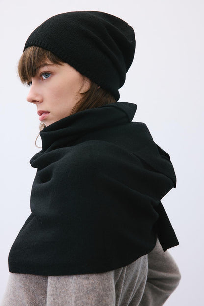 Yumuşak Siyah Atkı Bere Takımı