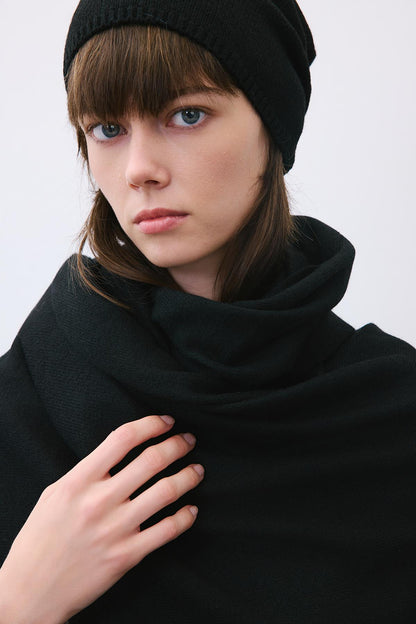 Yumuşak Siyah Atkı Bere Takımı